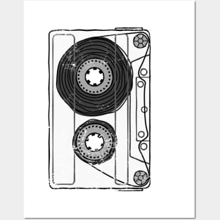 Vintage Retro Mixtape Made in the 80s Cassette Tape Posters and Art